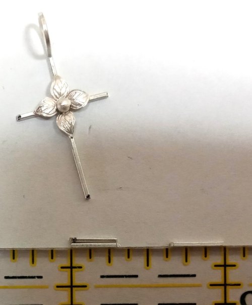 Judy Larson's Small Embellished Classic Cross - , Metalwork, Dapping, Dapping Jewelry, Tumbling, Tumble, Tumbling Jewelry, Butane Torch, Soldering, Solder, customize cross length